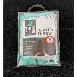 True North Heated Throw Blanket 50" X 60" 3 Heat Settings & Auto Shut Off